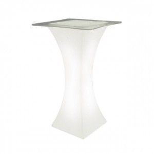 Стол барный светящийся LED Arcoro + стекло, светодиодный, высота 110 см., цвет тёплый или холодный белый, 220V — Купить в интерн