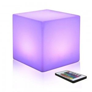 Светильник куб с аккумулятором GLOW CUBE 30 см. беспроводной RGB с пультом ДУ IP68 — Купить в интернет-магазине LED Forms