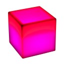 Цветочное кашпо куб с аккумулятором LED PLAZA 40 см c разноцветной RGB подсветкой и пультом USB IP65
