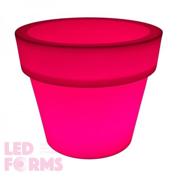 Светящийся вазон для цветов LED POT-1 c разноцветной RGB подсветкой и пультом ДУ IP65 220V — Купить в интернет-магазине LED Form