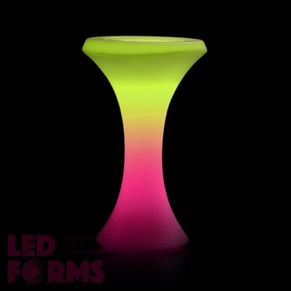 Барный стол светящийся LED ALPHEN c разноцветной RGB подсветкой и пультом ДУ IP65 — Купить в интернет-магазине LED Forms