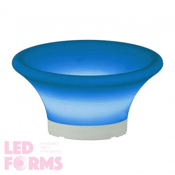 Светящаяся ваза для фруктов LED PLATE-3 с разноцветной RGB подсветкой и пультом ДУ IP54