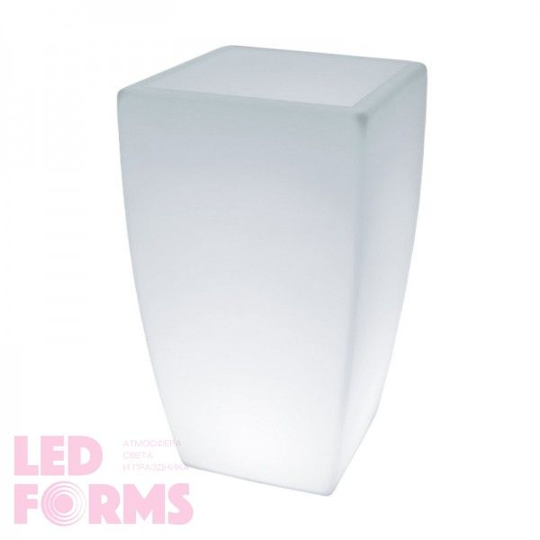 Светящееся кашпо для цветов LED LINEA-4 c белой светодиодной подсветкой IP65 220V — Купить в интернет-магазине LED Forms