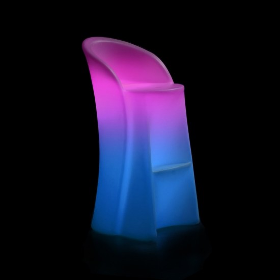 Барный стул светящийся LED ALPHEN c разноцветной RGB подсветкой и пультом ДУ IP65