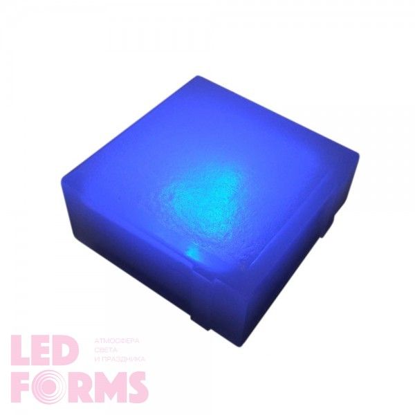 Светодиодная брусчатка LED LUMBRUS 100x100x40 мм синяя IP68