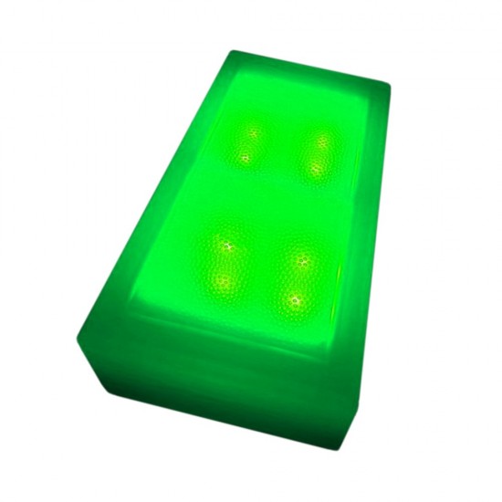 Светодиодная брусчатка LED LUMBRUS 100x200x40 мм зелёная IP68