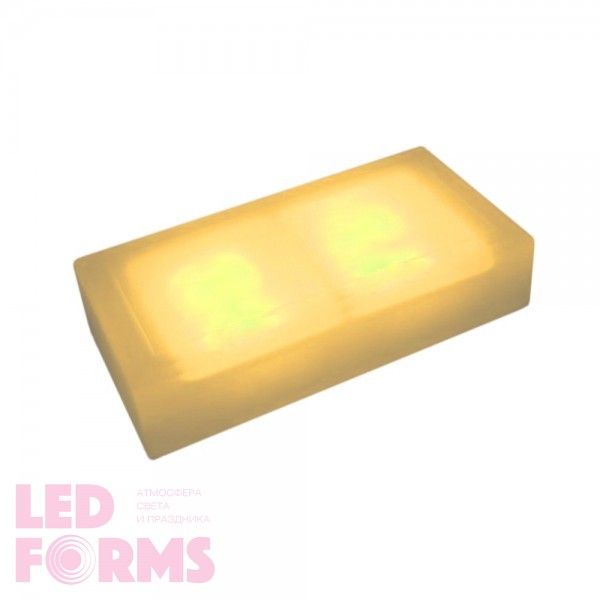 Светодиодная брусчатка LED LUMBRUS 100x200x40 мм жёлтая IP68