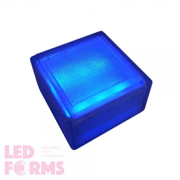 Светодиодная брусчатка LED LUMBRUS 100x100x60 мм. синяя IP68 — Купить в интернет-магазине LED Forms