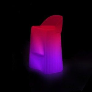 Барный стул светящийся LED WAVES c разноцветной RGB подсветкой и пультом ДУ IP65 — Купить в интернет-магазине LED Forms