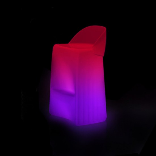 Барный стул светящийся LED WAVES c разноцветной RGB подсветкой и пультом ДУ IP65
