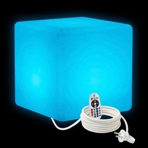 Светильник куб LED CUBE 40 см разноцветный RGB с пультом ДУ IP65 220V