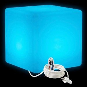 Светильник куб LED CUBE 60 см разноцветный RGB с пультом ДУ IP65 220V