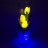 Ночник Светодиодные цветы LED FLORARIUM — жёлтые тюльпаны с синей подсветкой вазы
