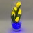 Светильник-ночник Светодиодные цветы LED GRACE, жёлтые тюльпаны с синей подсветкой вазы — Купить в интернет-магазине LED Forms
