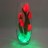 Светильник-ночник Светодиодные цветы LED GRACE — красные тюльпаны с зелёной подсветкой вазы