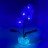 Светильник-ночник Светодиодные цветы LED PROVOCATION, синие орхидеи с голубой подсветкой вазы — Купить в интернет-магазине LED F
