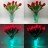 Светильник Светодиодные цветы LED SPRING — красные тюльпаны с сине-зелёной подсветкой вазы