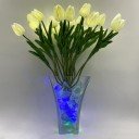 Светильник Светодиодные цветы LED SPRING, белые тюльпаны с синей подсветкой вазы — Купить в интернет-магазине LED Forms
