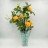Светильник Светодиодные цветы LED DREAM, жёлто-красные розы с зелёной подсветкой вазы — Купить в интернет-магазине LED Forms