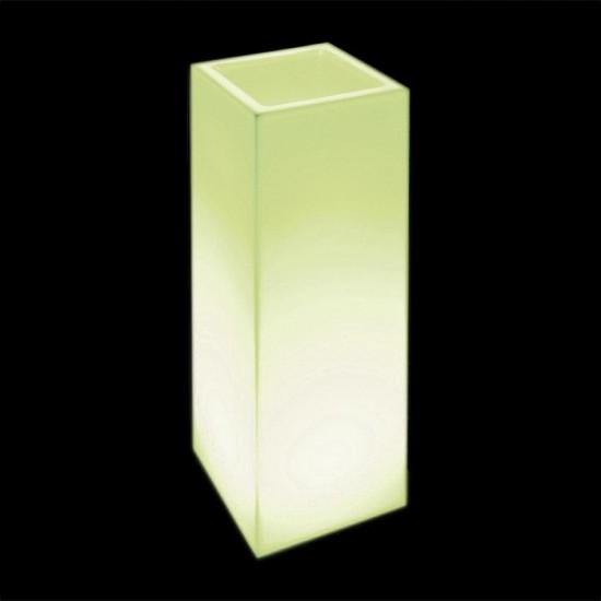 Светящееся кашпо для цветов LED BERGAMO L c белой светодиодной подсветкой IP65 220V — Купить в интернет-магазине LED Forms