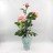 Светильник-ночник Светодиодные цветы LED NOVA — розовые розы с синей подсветкой вазы