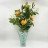 Светильник Светодиодные цветы LED DREAM — жёлтые розы с синей подсветкой вазы