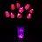 Светильник Светодиодные цветы LED JOY — розовые тюльпаны с синей подсветкой вазы