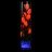 Светильник Светодиодные цветы LED SPIRIT — оранжевые тюльпаны с синей подсветкой вазы