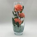 Светильник-ночник Светодиодные цветы LED HARMONY — розовые розы с синей подсветкой вазы
