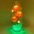Светильник-ночник Светодиодные цветы LED HARMONY — жёлтые розы с зелёной подсветкой вазы