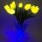 Светильник Светодиодные цветы LED JOY, жёлтые тюльпаны с синей подсветкой вазы — Купить в интернет-магазине LED Forms