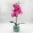 Светильник-ночник Светодиодные цветы LED PROVOCATION, малиновые орхидеи с синей подсветкой вазы — Купить в интернет-магазине LED