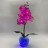 Светильник-ночник Светодиодные цветы LED PROVOCATION — малиновые орхидеи с синей подсветкой вазы