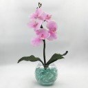 Светильник-ночник Светодиодные цветы LED PROVOCATION — розовые орхидеи с синей подсветкой вазы