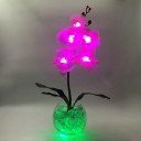 Светильник-ночник Светодиодные цветы LED PROVOCATION, розовые орхидеи с зелёной подсветкой вазы — Купить в интернет-магазине LED
