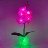 Светильник-ночник Светодиодные цветы LED PROVOCATION — малиновые орхидеи с зелёной подсветкой вазы
