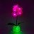 Светильник-ночник Светодиодные цветы LED PROVOCATION, малиновые орхидеи с зелёной подсветкой вазы — Купить в интернет-магазине L