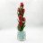 Светильник Светодиодные цветы LED SPIRIT, красные тюльпаны с синей подсветкой вазы — Купить в интернет-магазине LED Forms