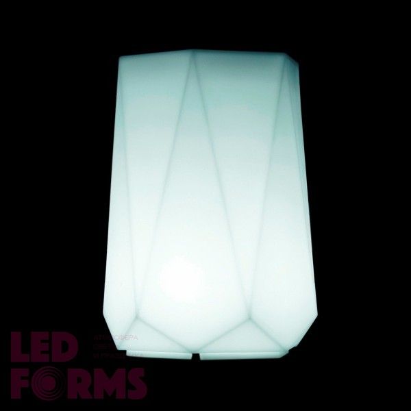 Светящееся кашпо для цветов LED BORNE-2 c разноцветной RGB подсветкой и пультом ДУ IP65 — Купить в интернет-магазине LED Forms