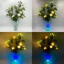 Светильник Светодиодные цветы LED DREAM — белые розы с сине-зелёной подсветкой вазы