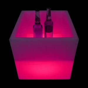 Светящееся ведро для льда LED BAR 30 см с разноцветной RGB подсветкой и аккумулятором IP68