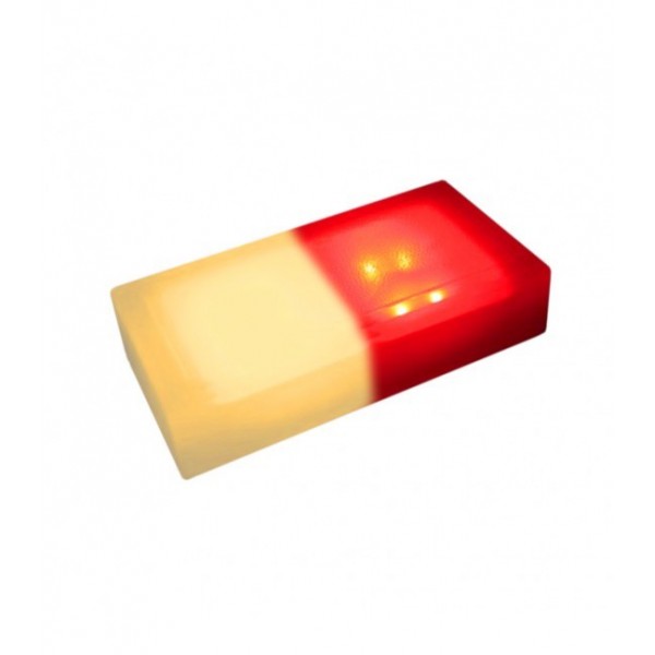 Светодиодная тротуарная плитка LED LUMBRUS 200x100x40 мм. двухцветная жёлтый-красный IP68 — Купить в интернет-магазине LED Forms
