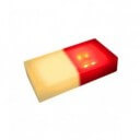 Светодиодная тротуарная плитка LED LUMBRUS 200x100x40 мм двухцветная жёлтый-красный IP68