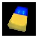 Светодиодная тротуарная плитка LED LUMBRUS 200x100x40 мм. двухцветная жёлтый-синий IP68 — Купить в интернет-магазине LED Forms