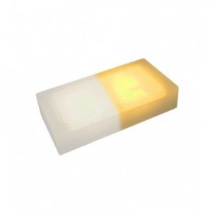 Светодиодная тротуарная плитка LED LUMBRUS 200x100x60 мм двухцветная белый-жёлтый IP68