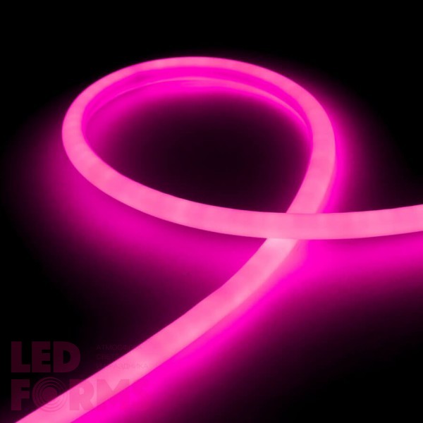 Гибкий неон LED NEON Flex 14 мм. с розовой подсветкой IP67 220V — Купить в интернет-магазине LED Forms
