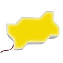 Светодиодная брусчатка LED LUMBRUS Zigzag 225x112x40 мм одноцветная жёлтая IP68