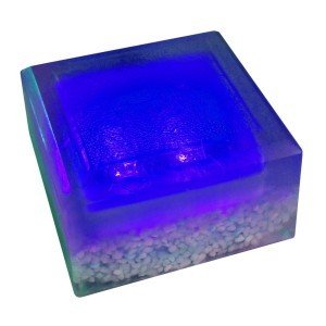 Светодиодная брусчатка LED LUMBRUS Crystal 100x100x60 мм. синяя IP68