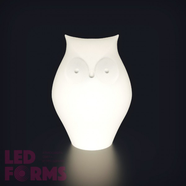 Настольная лампа Сова LED OWL с разноцветной RGB подсветкой и пультом ДУ IP65 220V — Купить в интернет-магазине LED Forms