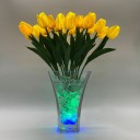 Светильник Светодиодные цветы LED SPRING — жёлтые тюльпаны с сине-зелёной подсветкой вазы